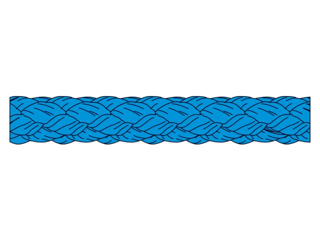Talamex, braided polypropylene, 5 mm x 250 m, blue