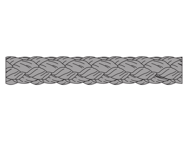 Talamex, braided polypropylene, 2 mm x 100 m, silver