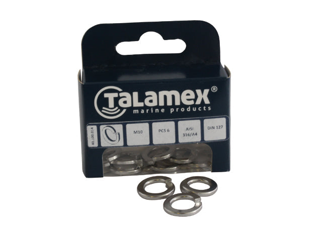 Talamex, spring lock washer, stainless steel AISI 316, M8, 6 pcs