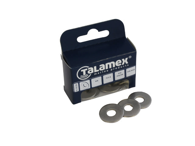 Talamex, large washer, stainless steel AISI 316, M13, (DIN 9021), 6 pcs