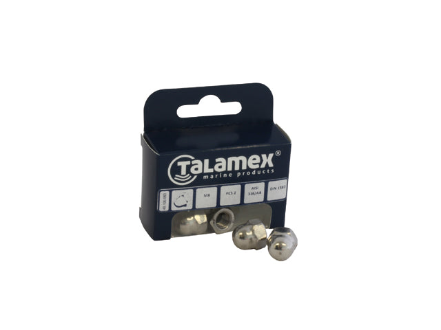 Talamex, hexagon cap nut, stainless steel AISI 316, M5, 6 pcs