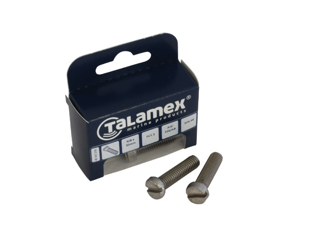 Talamex, šroub s čočkovou hlavou, nerezová ocel AISI 316, M8 x 30 mm, 3 ks