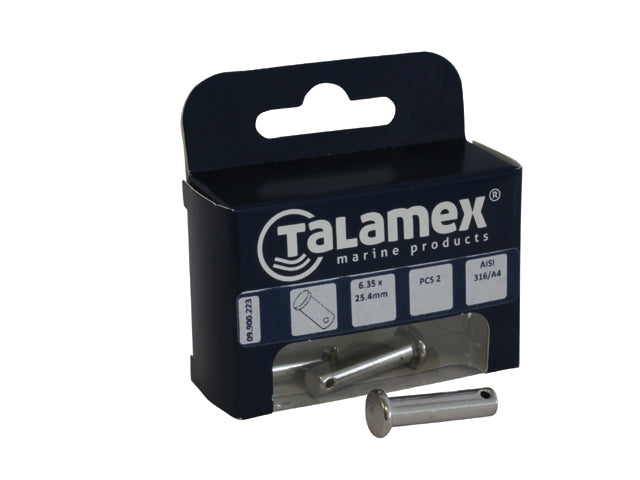 Talamex, clevis pin, stainless steel AISI 316, 5 mm x 21 mm