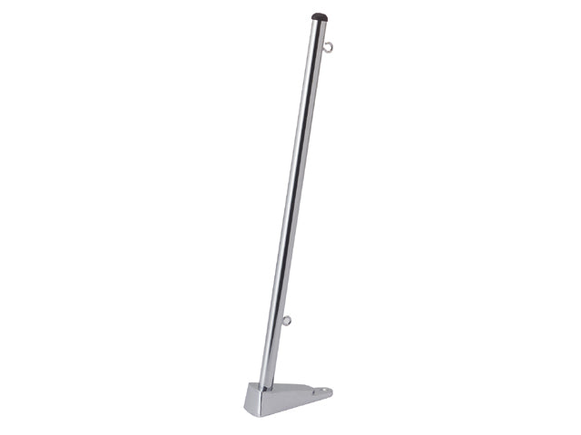 Talamex, flagpole with base, brass chrome-plated, 50 cm x 25 mm