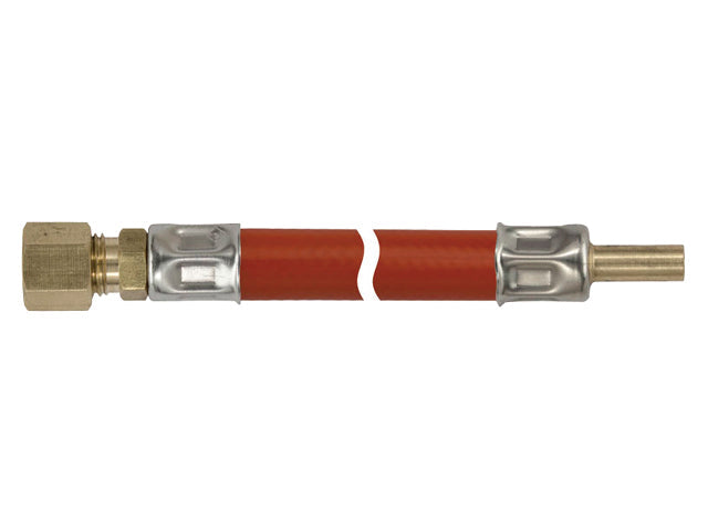 Talamex, gas hose in rubber with stainless steel and brass, 60 cm