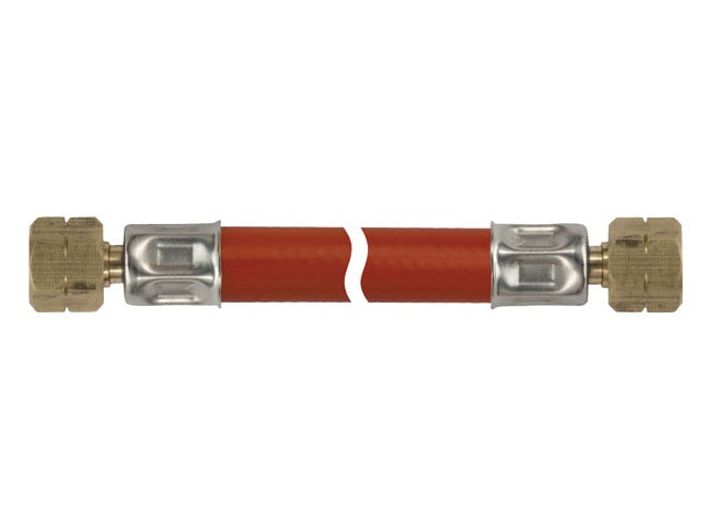 Talamex, rubber gas hose with brass and stainless steel, 40 cm