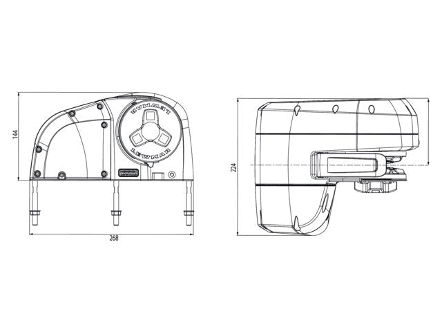 Lewmar, horizontal windlass, anodized aluminium, 8 mm (69140004)