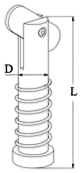 Talamex, removable pin, stainless steel AISI 316, 6 mm x 40 mm